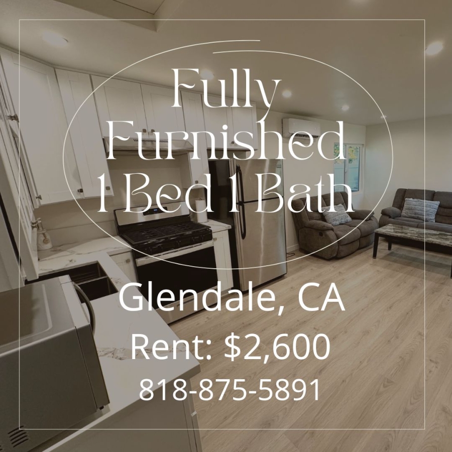 Fully Furnished Unit for Rent Los Angeles Armenian
